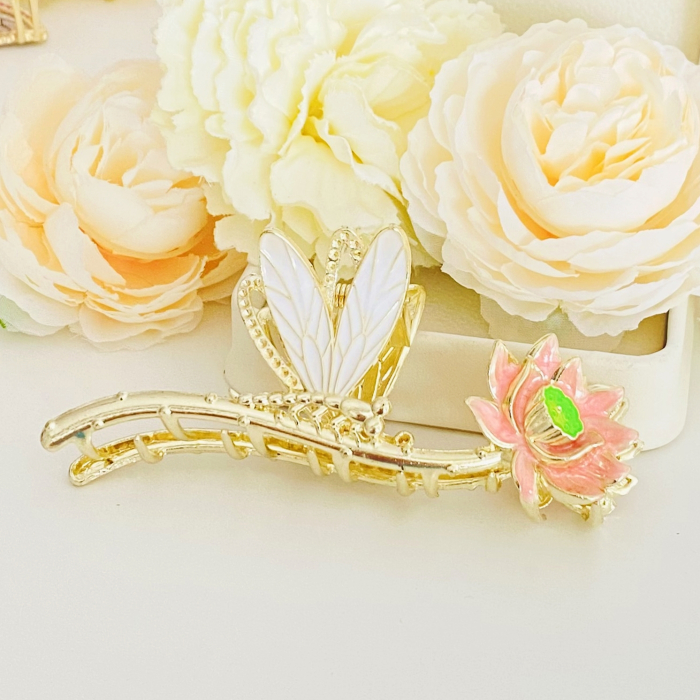 Clama Par Floare & Libelula, Accesorii Par, Clama Flori [3]