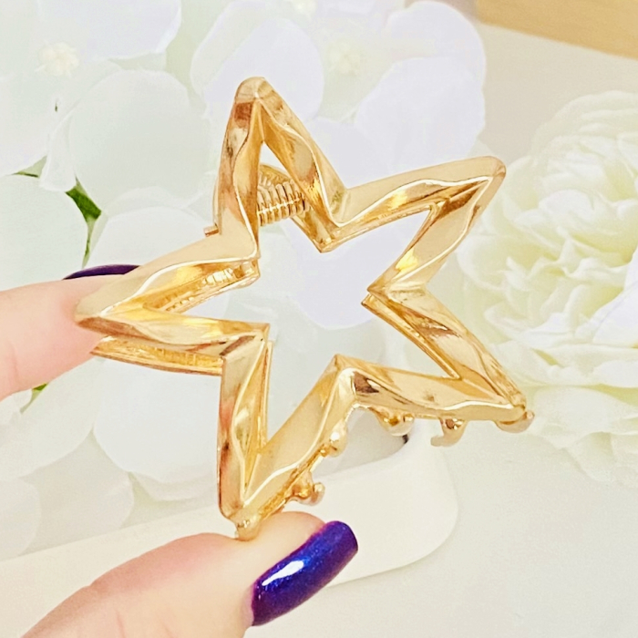 Clama Par Steluta Aurie, Agrafa de Par, Accesorii Par [2]