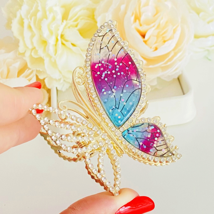 Clama Par Fluture Fairytale, Accesorii Par, Clama Flori [3]