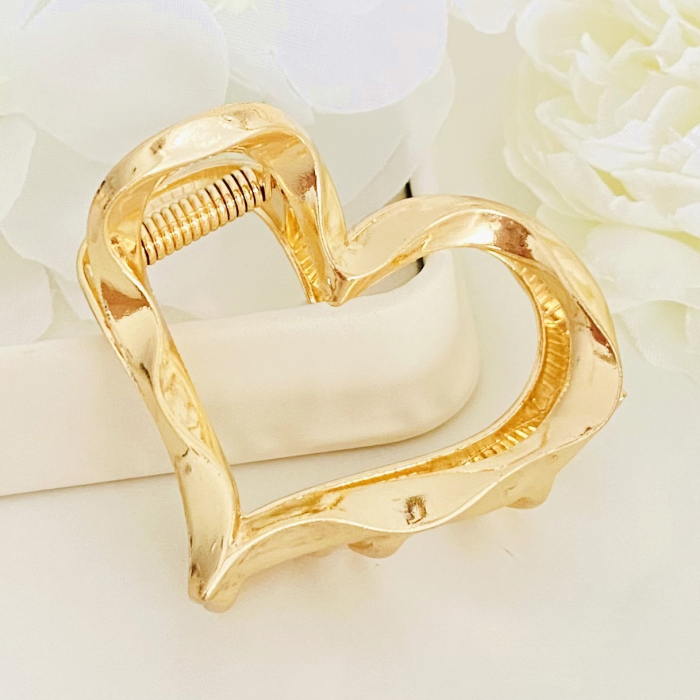 Clama Par Inima Aurie, Agrafa de Par, Accesorii Par [2]