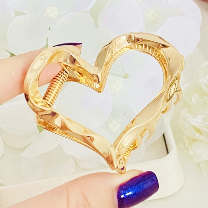 Clama Par Inima Aurie, Agrafa de Par, Accesorii Par [3]