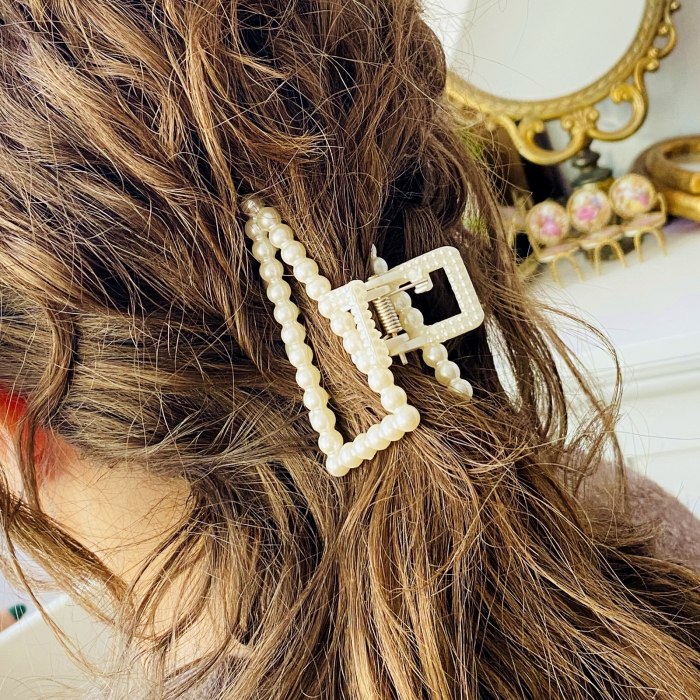 Clama Par Triunghi Alb, Agrafa de Par, Accesorii Par, Clame Par [7]