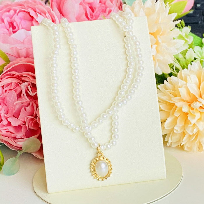 Colier Perlute Albe Eva, colier dama, colier femei, colier elegant [3]