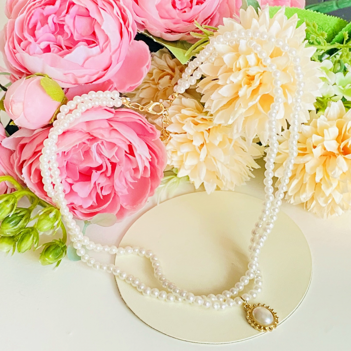 Colier Perlute Albe Eva, colier dama, colier femei, colier elegant [2]