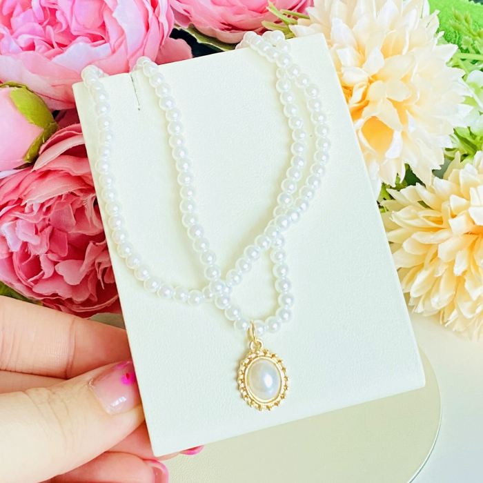 Colier Perlute Albe Eva, colier dama, colier femei, colier elegant [4]