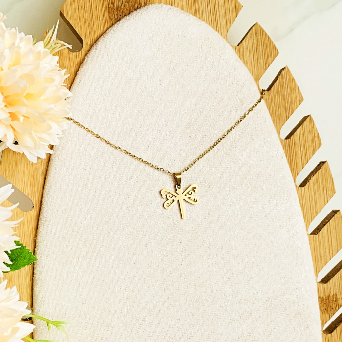 Set Colier si Cercei Libelule Otel Inoxidabil, Bijuterii Stainless Steel [4]