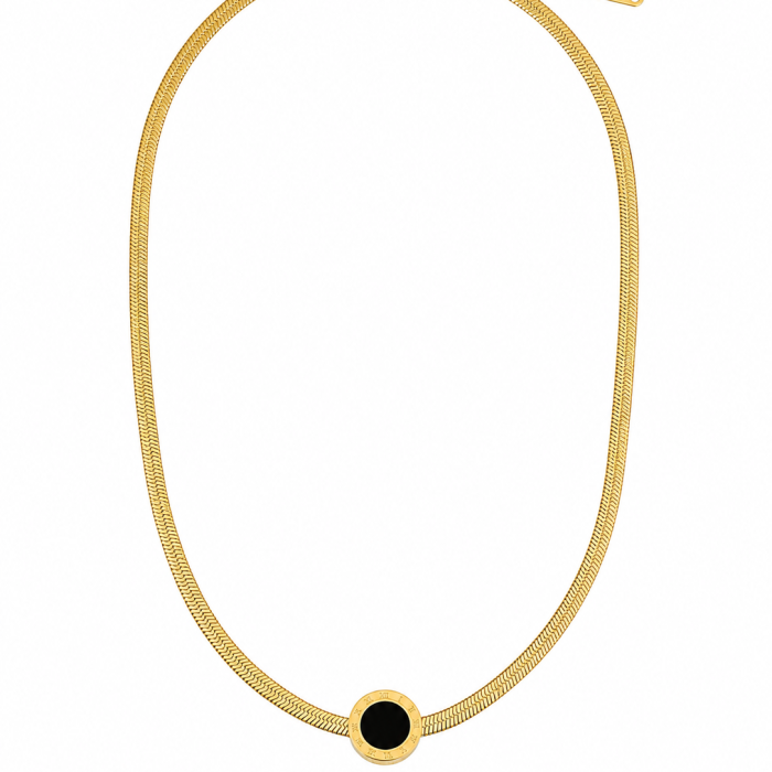 Colier Black & Gold - Otel Inoxidabil, Coliere Dama, Bijuterii Inox [4]