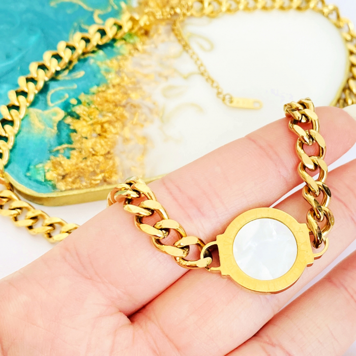 Colier Auriu Otel Inoxidabil, Bijuterii Stainless Steel [4]