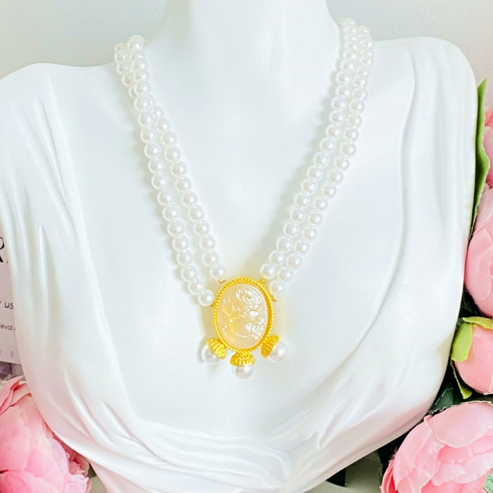 Colier Perle & Camee, colier dama, colier femei, colier elegant [6]