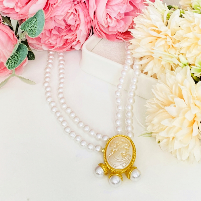 Colier Perle & Camee, colier dama, colier femei, colier elegant [5]