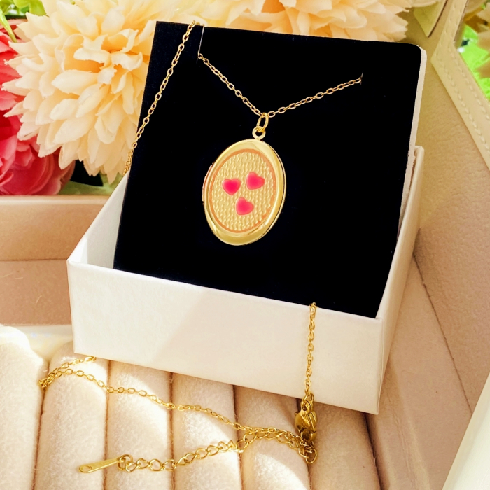 Colier Heart Locket - Otel Inoxidabil, Lantisoare Coliere Dama, Bijuterii Inox [5]
