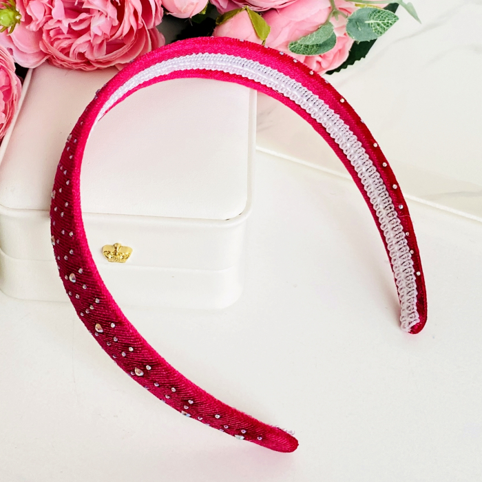 Cordeluta Par / Bentita de Par Cristale Colorate, Accesorii Par [3]