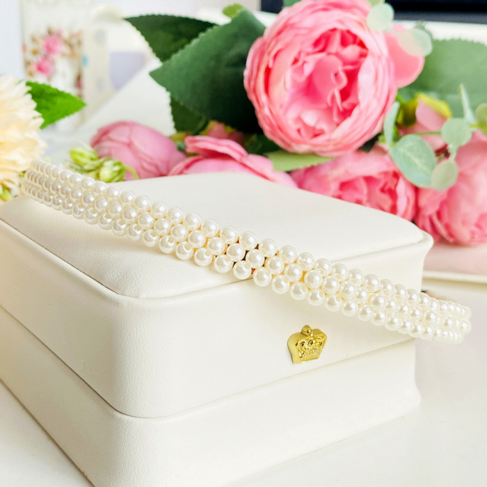 Cordeluta Par / Coronita de Par Mini Perlute Albe, Accesorii Par [6]