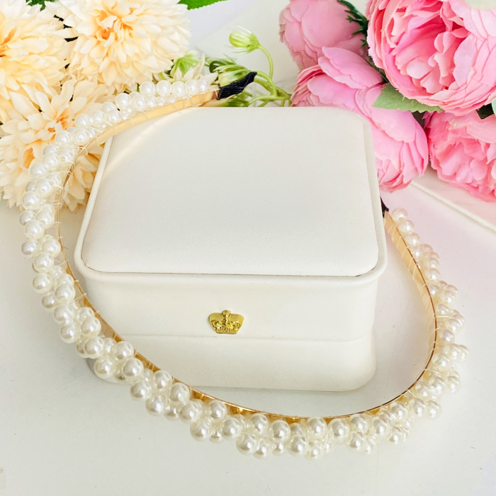 Cordeluta Par / Coronita de Par Perle Albe Impletite, Accesorii Par [5]