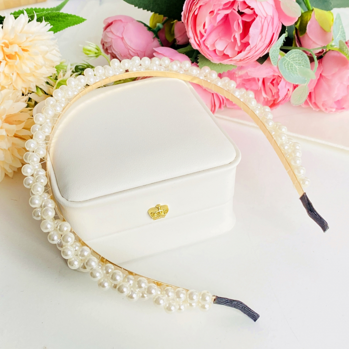 Cordeluta Par / Coronita de Par Perle Albe Impletite, Accesorii Par [6]