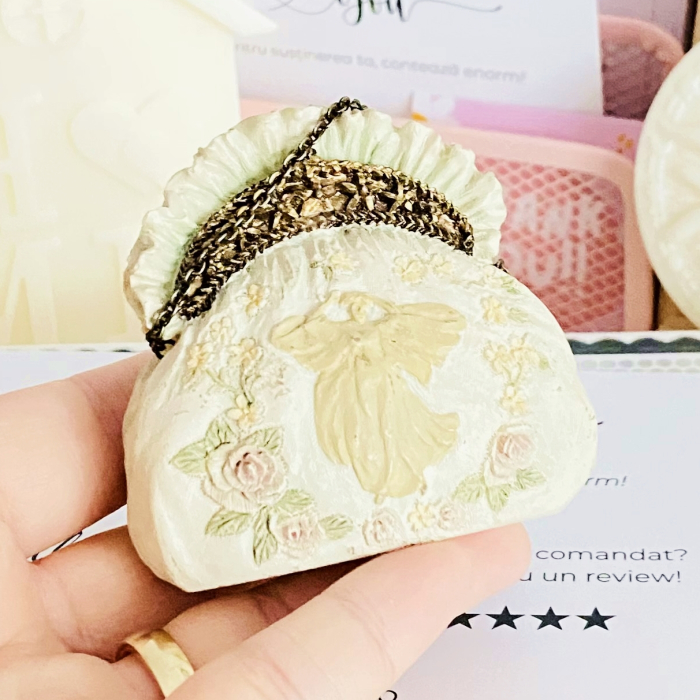 Decoratiune Poseta Vintage Crem, Decoratiuni Vintage [8]