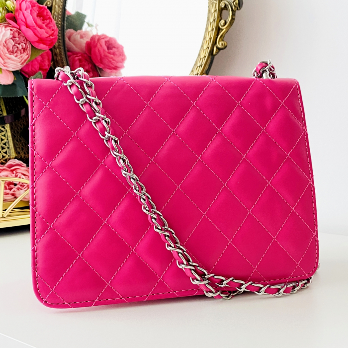 Geanta Roz Piele Ecologica, Geanta Eleganta [4]