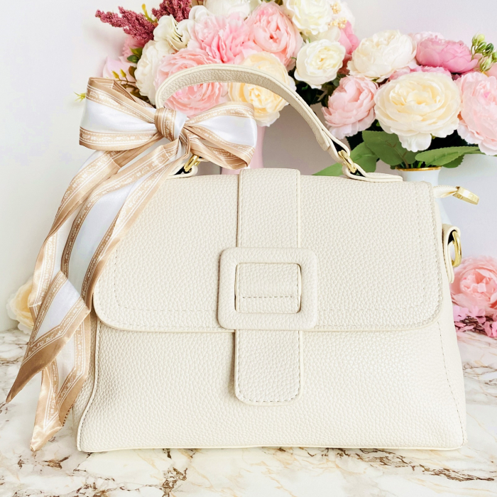 Geanta Crem Piele Ecologica, Geanta Eleganta [2]