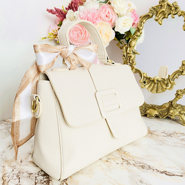 Geanta Crem Piele Ecologica, Geanta Eleganta [4]