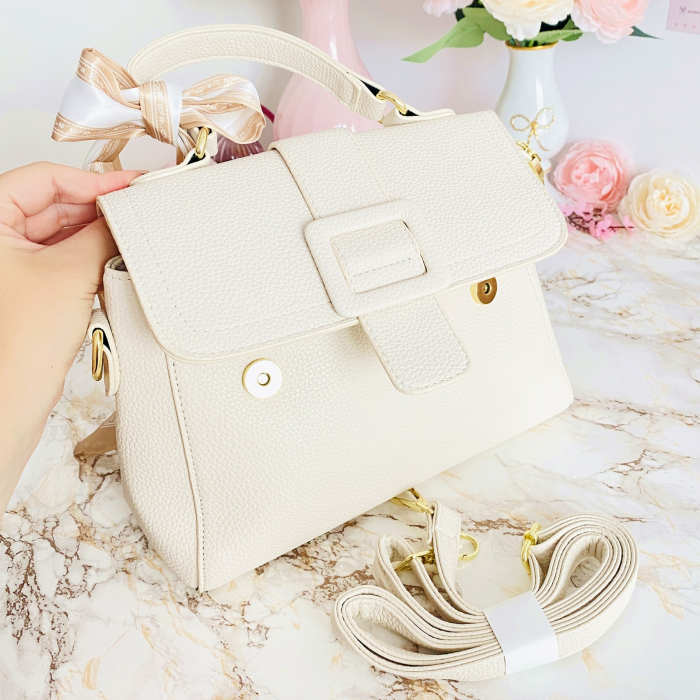 Geanta Crem Piele Ecologica, Geanta Eleganta [3]