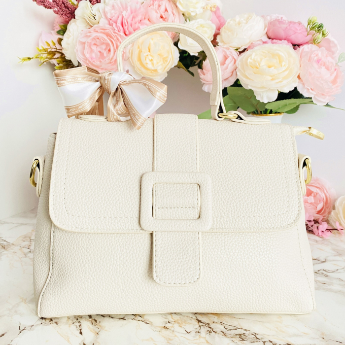 Geanta Crem Piele Ecologica, Geanta Eleganta [6]