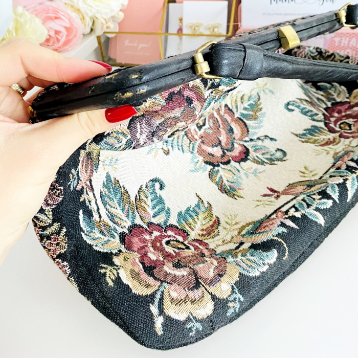 Geanta Vintage Tapiserie XL Flori Colorate, Genti Vintage [6]