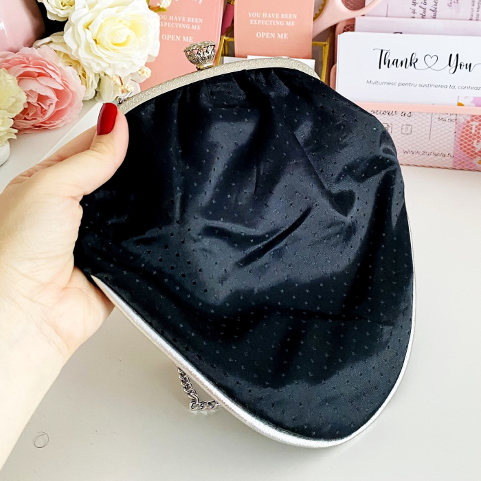 Poseta Vintage Silver Black, Genti Vintage [8]