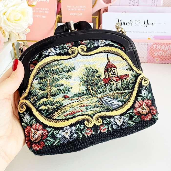 Geanta Vintage Tapiserie Peisaj, Genti Vintage [5]