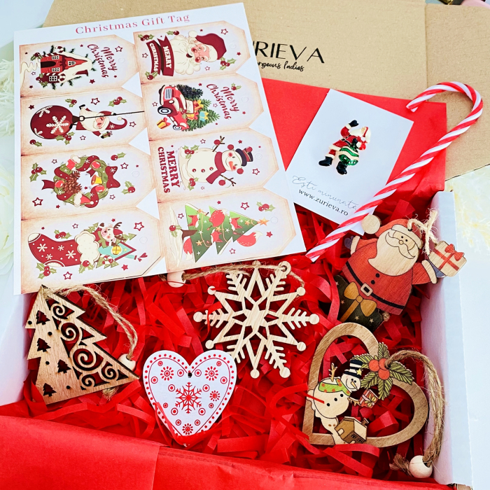 Set Cadou Brosa Mos Craciun,  Gift Box pentru femei, Seturi Cadou Craciun [4]
