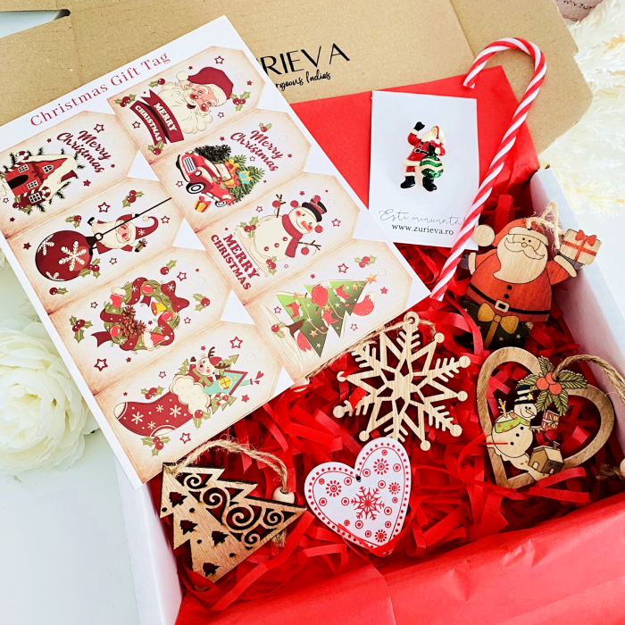 Set Cadou Brosa Mos Craciun,  Gift Box pentru femei, Seturi Cadou Craciun [1]