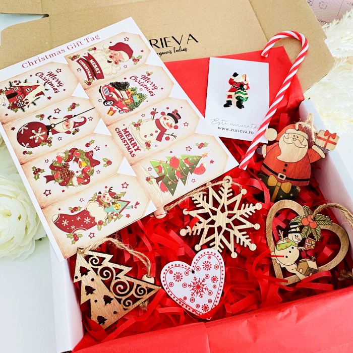 Set Cadou Brosa Mos Craciun,  Gift Box pentru femei, Seturi Cadou Craciun [5]