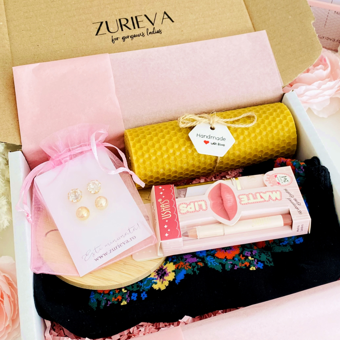 Set Cadou Lumanare & Kit Buze, Gift Box pentru femei, Seturi Cadou [6]