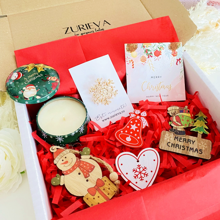 Gift Box Lumanare Parfumata Fulg Nea, Gift Box pentru femei, Seturi Cadou Secret Santa [2]
