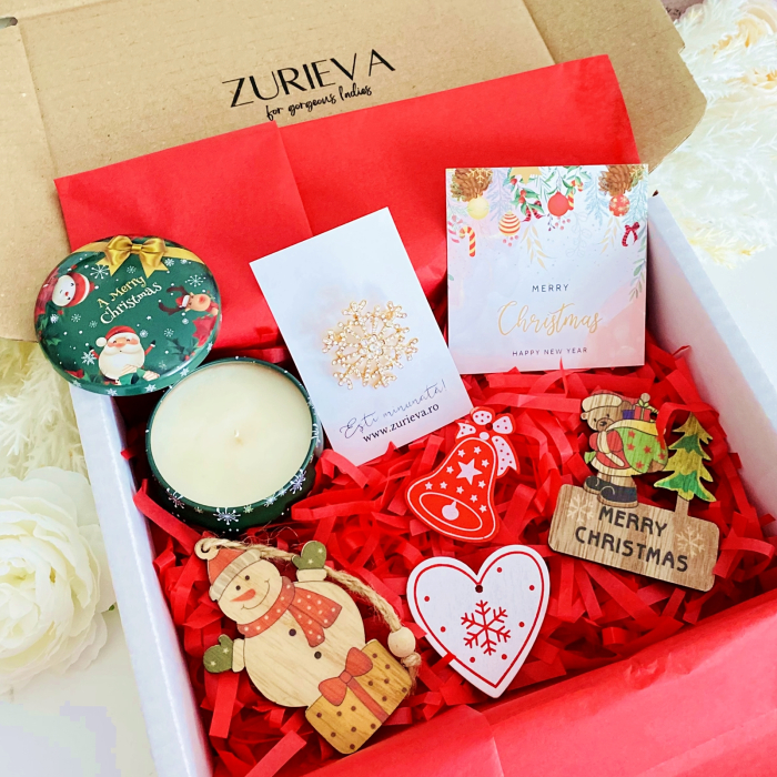 Gift Box Lumanare Parfumata Fulg Nea, Gift Box pentru femei, Seturi Cadou Secret Santa [6]