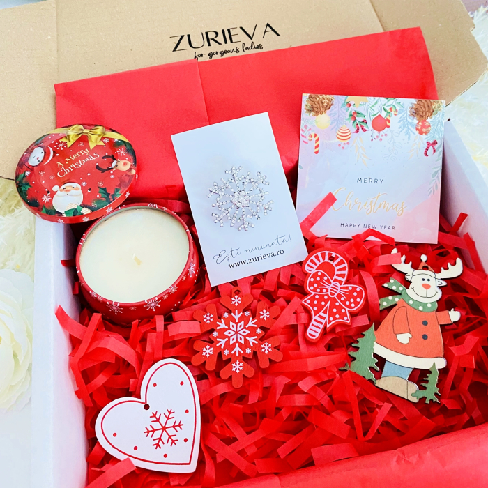 Gift Box Lumanare Parfumata Fulg Nea, Gift Box pentru femei, Seturi Cadou Secret Santa [8]