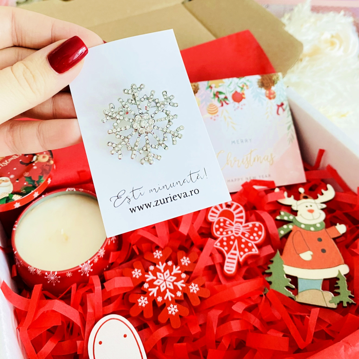 Gift Box Lumanare Parfumata Fulg Nea, Gift Box pentru femei, Seturi Cadou Secret Santa [5]