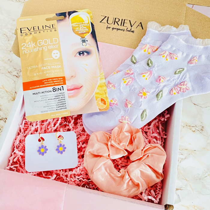 Set Cadou Flori Mov, Gift Box pentru femei, Seturi Cadou [4]