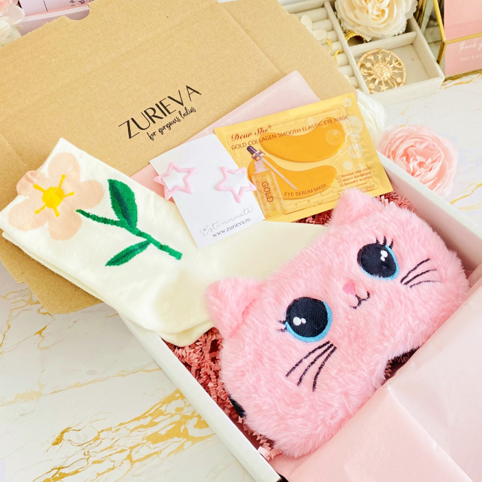 Set Cadou Pisica Roz, Gift Box pentru femei, Seturi Cadou [2]