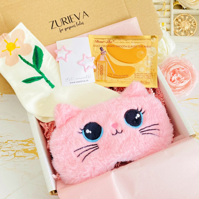Set Cadou Pisica Roz, Gift Box pentru femei, Seturi Cadou [1]