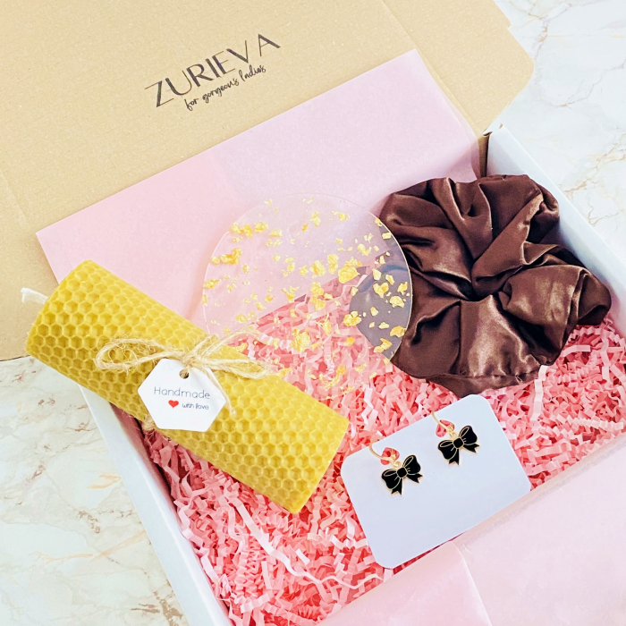 Set Cadou Lumanare & Cercei Fundite Negre, Gift Box pentru femei, Seturi Cadou [3]