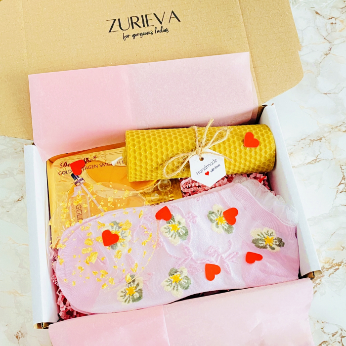 Set Cadou Lumanare Ceara Albine, Gift Box pentru femei, Seturi Cadou [2]