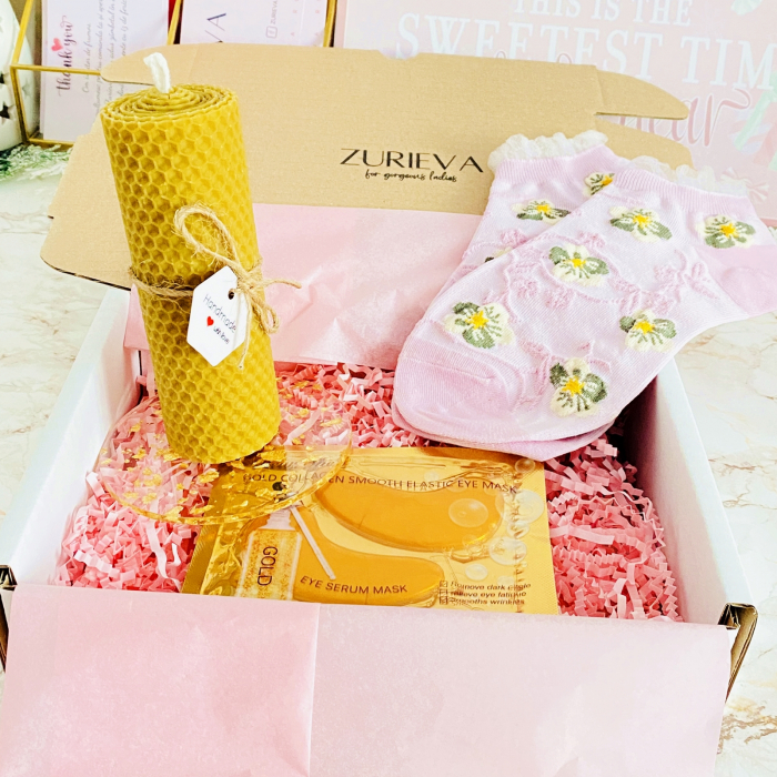 Set Cadou Lumanare Ceara Albine, Gift Box pentru femei, Seturi Cadou [4]