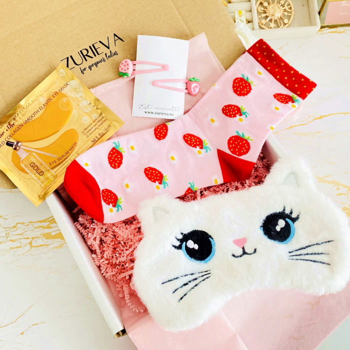 Gift Box Pisica & Capsuni, Gift Box pentru femei, Seturi Cadou [5]