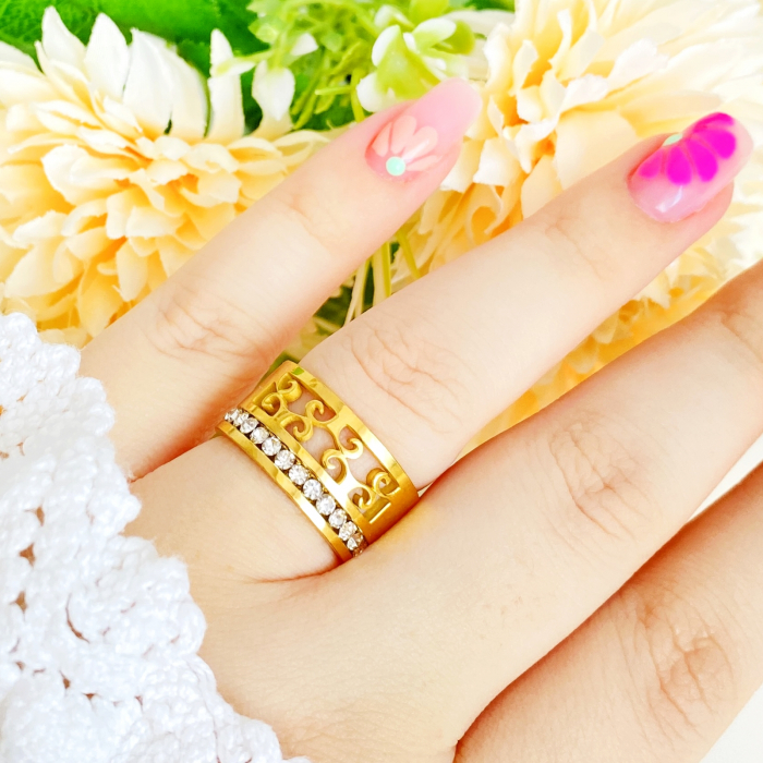 Inel Auriu Otel Inoxidabil, Bijuterii Stainless Steel [4]