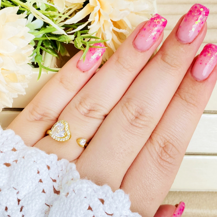 Inel Reglabil Antistres Inima, Otel Inoxidabil, Inele Dama [5]