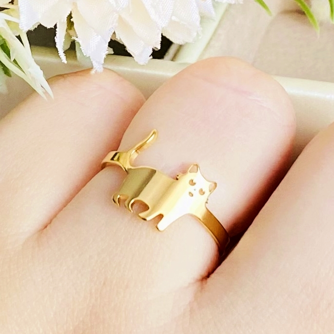 Inel Reglabil Pisica, Inele Otel Inoxidabil, Inele Dama [7]