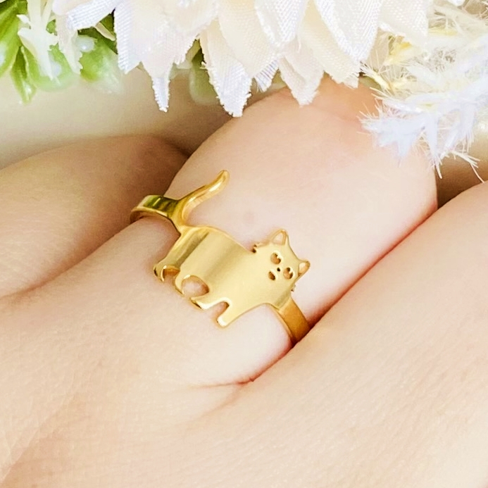 Inel Reglabil Pisica, Inele Otel Inoxidabil, Inele Dama [5]