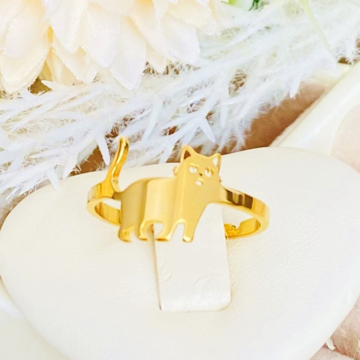 Inel Reglabil Pisica, Inele Otel Inoxidabil, Inele Dama [4]