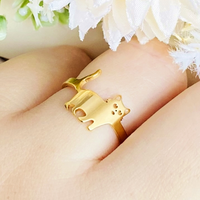 Inel Reglabil Pisica, Inele Otel Inoxidabil, Inele Dama [3]