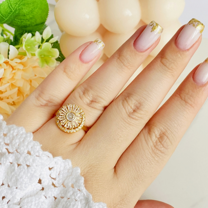 Inel Reglabil Antistres Cristale, Otel Inoxidabil, Inele Dama [2]